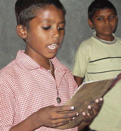 Boy reading